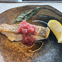 鉄板焼き 加賀 - 鮮魚の鉄板焼き
                    初夢〈鮮魚+A3黒毛和種コース〉 9500円