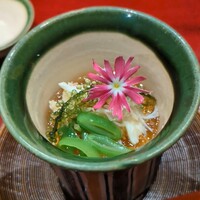 おおたに - 先付：渡り蟹と、とうもろこしのムース。