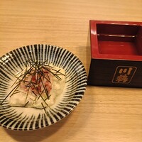 MOTO TOKYO - 振る舞い酒と湯葉のわさび和え