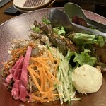 海だより - 豚と牛蒡の胡麻味噌らーめんさらだ