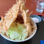 せんしゅう - 肉ダブル、天ぷらダブル