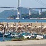 海岸通りCafe - 窓からは来島海峡大橋一望!!!