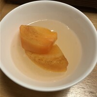 一游 - デザートはカキとラフランスのゼリーでした。