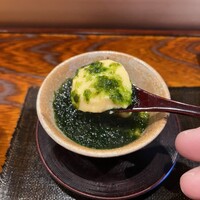 鮨 かの - あおさの茶碗蒸し中身