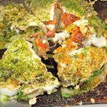 祇園ねぎ焼 かな 東店 - ネギ焼き・牛すじ　卵入り