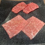 焼肉ハウス大将軍 - 奥からランプ、ザブトン