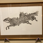 とんかつ一幸 - 畳敷き。衝立向こうの二名掛けテーブル席。掛けられている素敵な額から私はこちらを勝手に「馬の間（うまのま）」と呼ばせていただいてます。