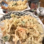 さかな道楽 - バカでかいかき揚げ