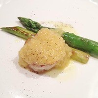 トラットリア・アルベロ - ホタテとアスパラのソテー
