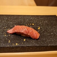 銀座 京都 鮨まつもと - 大トロしゃぶしゃぶ握り