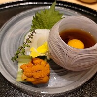 銀座 京都 鮨まつもと - イカ素麺