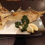ささいずみ - アジのお造りの骨揚げ（お造り＋210円）