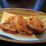 旬菜織部 - 2014.6夜　レンコンとミンチの挟み揚げ