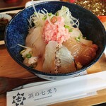 浜の七光り - 連れとお刺身交換して6種丼☆