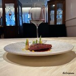 プチレストラン ブーケ・ド・フランス - Château Tournefeuille C315 Ouest Lalande-de-Pomerolと津軽鴨のロティ