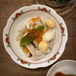 農産物直売所 ほのか - 料理写真:のっぺ。いわゆる「のっぺい汁とは別物」里芋、つきこん、にんじん、筍、戻した貝柱と椎茸、をひたひたの出汁でさっと炊いたら蓋をして外に出し、室温まで下げながら味を含ませる。寒冷地ならではの保存食