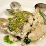 しょくさい 花器楽 - スズキと鱗がサクサクなタイのポワレ