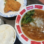 バーミヤン - 料理写真:ふかひれあんかけラーメン＆アジフライごはんセット