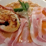 麺家 たけ田 - 伊勢海老付き伊勢海老の白湯そばアップ