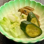 うなぎ新川 - お新香