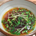 中華そば たかばん - 醤油つけ麺 980円 大盛 100円