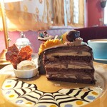 カフェ デ アゲンダ - チョコマロンクレープ　もっちり