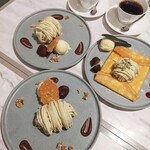 カフェ モロゾフ - 栗好き3人で来ました。上から。