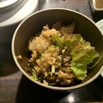 肉の雷橋 - ホル飯　取り分けの図