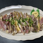 鶏のたたき 熊本屋 - 盛り付け例