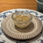 279326367 - 渡り蟹のプランに濾したトマトと山芋の酢漬け。サッパリ。