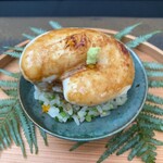 日本料理 TOBIUME - 珍味　焼き餅　　虎河豚の白子焼き　天然物だから　弾けるような弾力があり繊細でクリ–ミ–な味わい