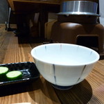 信 - 釜飯のお椀と香の物