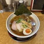 츄우카 소바 엔쟈쿠 - テビヤマぶしSoba （醤油）　８５０円　＋味玉　(2024/12)