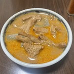 永井食堂 - 温めると　辣油的な物が出た？