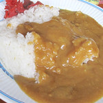 はいから亭 - カレーライスも基本で大盛りです。
カレーは全く辛くないカレー味。
