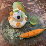 カフェ アクイーユ - 2022年6月　メロンパンケーキ