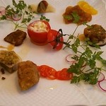 銀座 飛雁閣 - 前菜のプレート