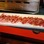 焼肉食堂 リキ太郎 - 牛肉は、中落カルビ、メガネ