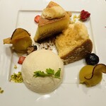 ワンカルビ - ブリュレパンケーキのスイートポテトクリーム添え