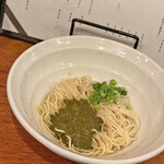 麺処 にぼし香 - アワビの肝バターの和え玉