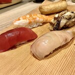 酒とったり - 「酒とったりコース」【寿司】の《本鮪 勘八 穴子 稲荷 海老》