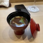 鮨 島本 - 赤出汁の味噌汁
