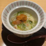 鮨 銀座おのでら 弟 本店 - ウニの茶碗蒸し