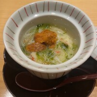 鮨 銀座おのでら 弟 本店 - ウニの茶碗蒸し