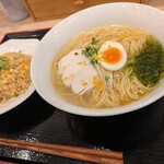 塩ラーメン仁屋 - ゆず塩らーめん＋半チャーハン