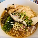 魚介醤油ラーメン 和屋 - 海老ワンタン麺 中盛