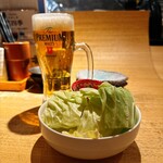 生つくねのお店 近江屋 熟成鶏十八番 - 生ビールとお通し