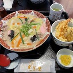 むぎの里 札幌八軒店 - 長崎チャンポンうどん大盛りプラスミニ天丼