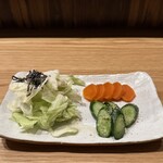 焼き鳥 きんざん - 漬物盛り合わせ