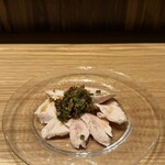 焼き鳥 きんざん - 自家製鶏ハム薬味醤油かけ